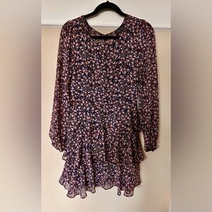 Trixxi Juniors Floral Print Tiered Fit & Flare Dress